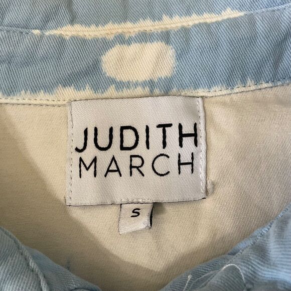 Judith March Thick Embroidered Raised on Dolly Cotton shirt women’s S Button Up - Picture 10 of 10